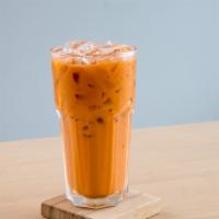 Mango Milk Tea · Caffeine free. Homemade, sweet and creamy mango-flavored milk tea.