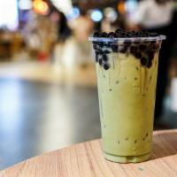 Green Boba Milk Tea · Refreshing green Thai tea.