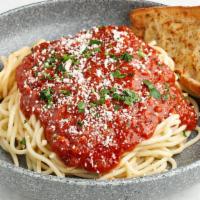 Spaghetti · imported semolina spaghetti, marinara, pecorino romano, fresh parsley