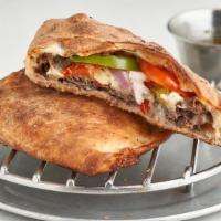 Chicago Steak · Italian beef, au jus, red onion, mozzarella, choice of hot giardiniera, mixed bell pepper or...