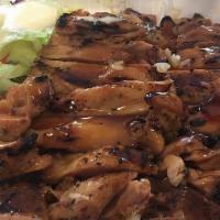 Chicken Teriyaki · Your combo choice comes with meat selected, steamed rice, mixed vegetables, and 2.5oz teriya...