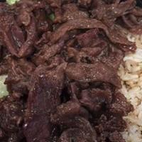 Beef Teriyaki · Your combo choice comes with meat selected, steamed rice, mixed vegetables, and 2.5oz teriya...