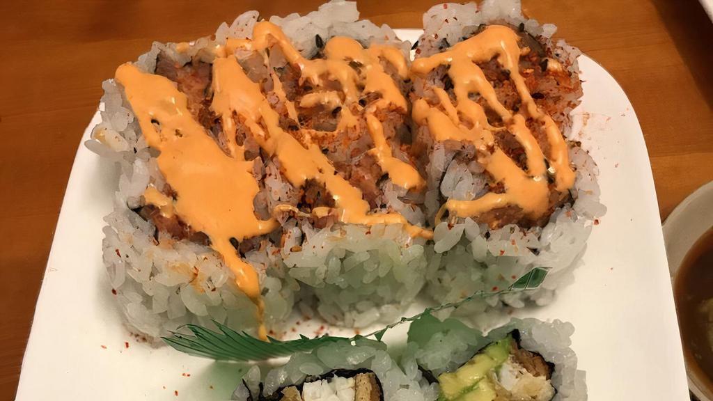 Spider Roll With Tobiko · (soft shell crab, eel sauce)