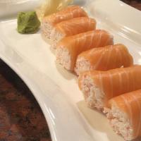 Stuffed Salmon · crab meat wrapped with salmon, mayo