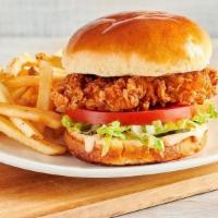 Bloomin' Fried Chicken Sandwich · Hand battered in our Bloomin' Onion® seasoning, fried then drizzled with our spicy signature...