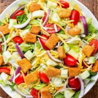 House Salad Platter · Fresh mixed greens, dressing of choice, cucumbers, Monterey Jack and Cheddar cheese, tomatoe...