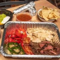 Family Fajita Pack · Feeds  2-4, great option for families!.  Mix and match 2 proteins- grilled steak, grilled ch...