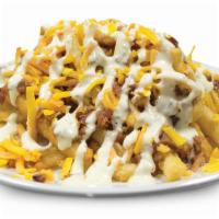 Bacon Ranch Fries · Topped with bacon, Cheddar cheese and ranch.