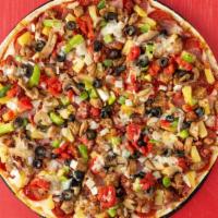 Classic Combo Pizza (Large) · Pepperoni, salami, Canadian bacon, sausage, pineapple, mushrooms, olives, green bell peppers...