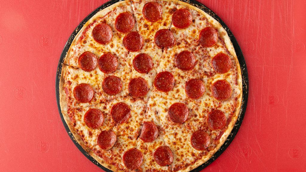 Pepperoni Pizza (Large) · Large pepperoni pizza.
