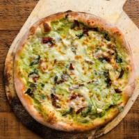 Evil Ways (Vegetarian) (Specialty Sauce) · Artichoke hearts, red onions, sauteed spinach, Mozzarella cheese, Romano cheese, sundried to...