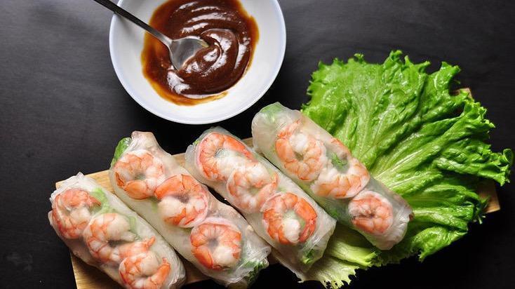 Spring Roll (Gỏi Cuốn Tôm Thị) · Pork, shrimp, vermicelli, and wrap in rice paper served with peanut sauce.
