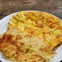 Cheese Omelette · Choice of cheese: cheddar, Swiss or American.

Add $1.00 extra for Feta cheese.