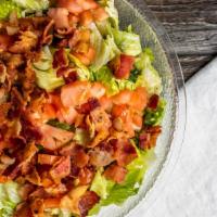 Blt Salad · Diced tomatoes and chopped bacon tossed in a creamy garlic ranch dressing.