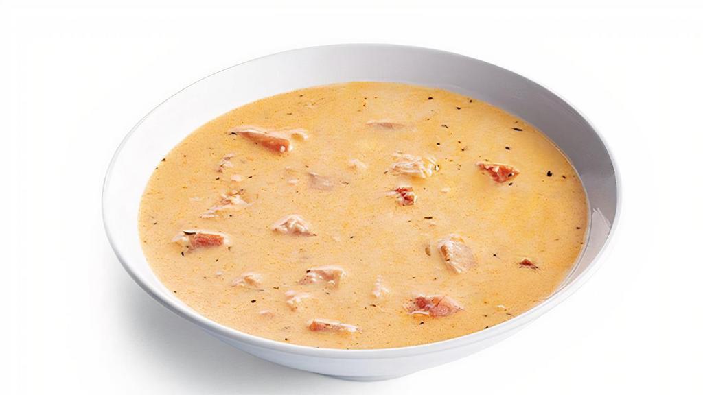 Lobster Bisque · Lobster, Fennel, Roma Tomatoes, Carrots, Onions, Celery, Herbs & Spices In A Creamy Broth.