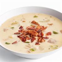 New England Clam Chowder · Red Skinned Potatoes, Ocean Clams, Green Peppers, Onions, Celery, Herbs & Spices In A Creamy...