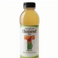 Honest Tea Honey Green · Real-brewed green tea with organic cane sugar and a touch of honey