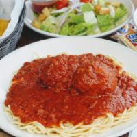 Spaghetti Pasta · With choice of meat or mushroom marinara sauce