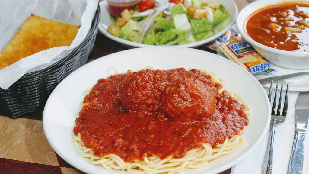 Spaghetti Pasta · With choice of meat or mushroom marinara sauce
