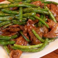 String Beans With Beef/四季豆牛肉 · 四季豆牛