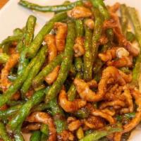 String Beans With Pork/四季豆肉丝 · 四季豆肉絲