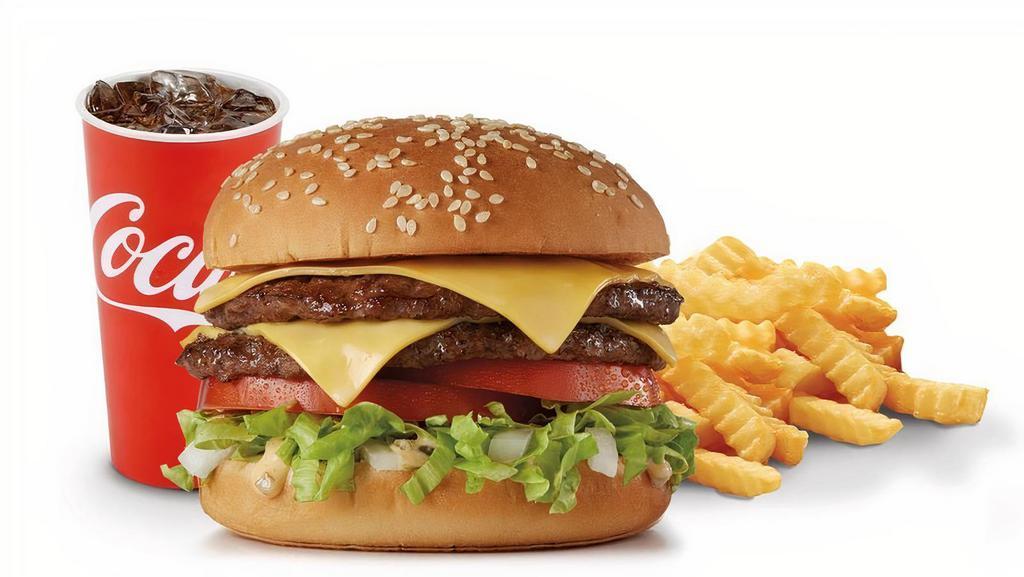 Double Del® Cheeseburger Or Bacon Double Del® Cheeseburger Meal  · Our mouthwatering Double Del® Cheeseburger, plus our famous Crinkle Cut Fries and a refreshing beverage.