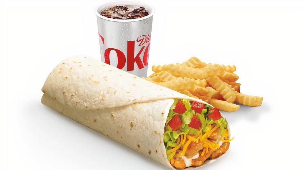 Classic Grilled Chicken Burrito Meal · Our Classic Grilled Chicken Burrito, plus our famous Crinkle Cut Fries and a refreshing beverage.
