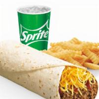 Del Beef Burrito Meal · Our Del Beef Burrito™, plus our famous Crinkle-Cut Fries and a refreshing beverage.