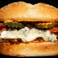 Teemah · Bacon, Bleu Cheese Fondue, Bleu Cheese Crumbles, House Sauce, Grilled Onion & Pickle. Fries ...