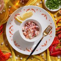 Lobster Salad · Fresh lobster tossed with mayo, fresh chives, and lemon.