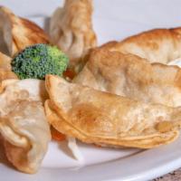 Pan Fried Dumpling · Eight pieces.