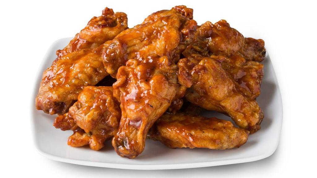 Chicken Wings 1 Lb. Bone-In Honey Bbq · Bone-in wings tossed in sweet & spicy BBQ sauce.