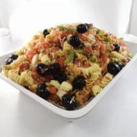 Antipasto Salad (1 Lb.) · Tri color rotini pasta, Genoa Salami, Provolone, tomatoes, black olives, Artichoke hearts an...