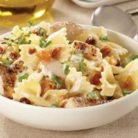 Chicken Caesar Bowtie Salad (1 Lb.) · Bowtie pasta and chicken with creamy Caesar dressing and shredded parmesan cheese.