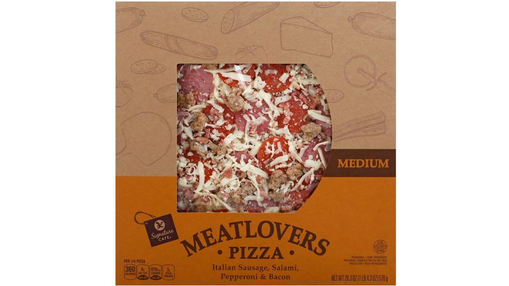 Signature Cafe Meat Lovers Family Pizza · Italian sausage, salami, pepperoni and bacon. 40.2 oz.