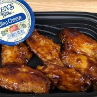 Bone-In Honey Bbq Chicken Wings (6Ct) · Bone-in wings tossed in sweet and spicy BBQ sauce.