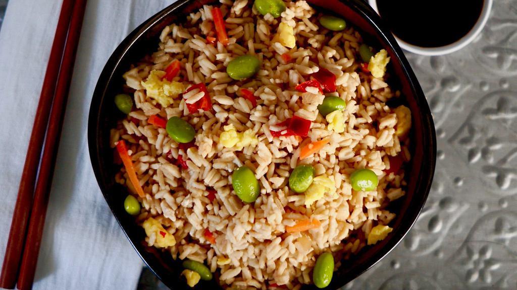Fried Rice Vegetable 1/4 Lb · A palette pleasing blend of rice, carrots, onions, scrambled eggs, diced red peppers, green peas, and seasoning.