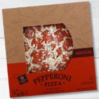 Signature Café Pepperoni Pizza · Pepperoni and mozzarella; eveyones favorite.