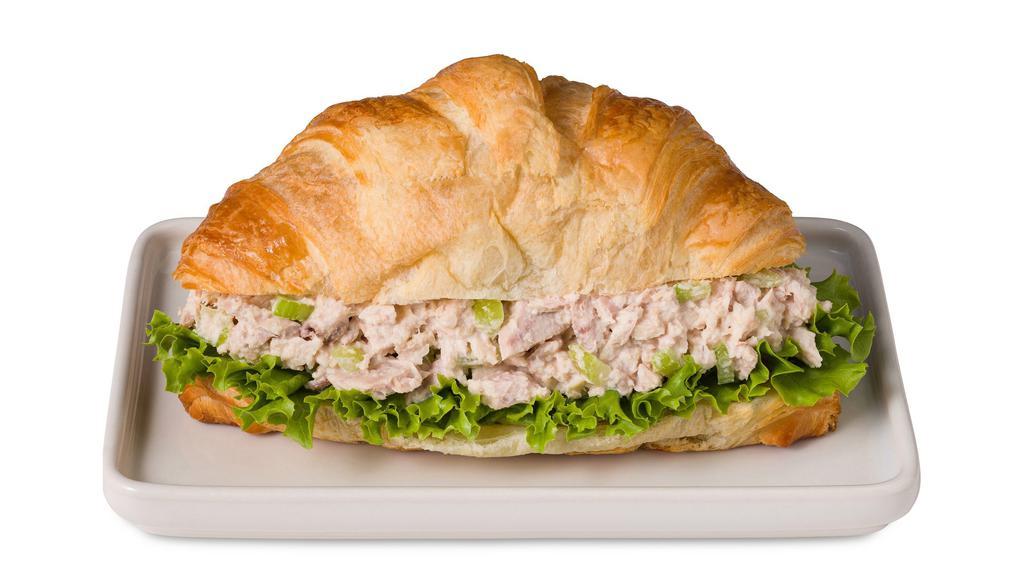 Tuna Salad Croissant Sandwich  · Tuna salad on a savory, flaky croissant.