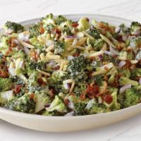 Broccoli Crunch Salad · Fresh broccoli, raisins, dried cranberries, roasted sunflower seeds, red cabbage, carrots, a...