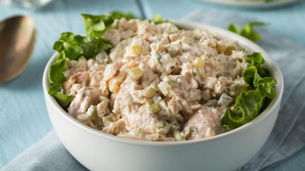 Rotisserie Chicken Salad · This classic chicken salad recipe features store made rotisserie chicken dressed with crunchy sweet pickles, fresh crisp celery, and onions in a creamy mayonnaise dressing.