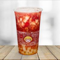 Strawberry Black Tea With Lychee Jelly · 