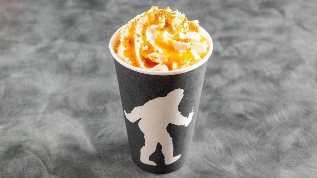 Legendary Latte · A secret latte topped with whipped cream, caramel and cinnamon.