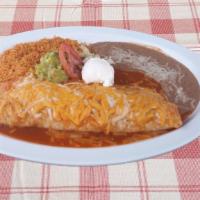 Burrito Plate · Choice of meat, onions, cilantro wet in a chipotle based sauce. Served with rice & beans, so...