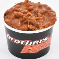 Brothers Bbq Beans · Award winning. A little bit spicy with tender Pulled Pork