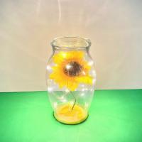 You’Re A Sunflower  · Yellow enchanted sunflower in 7 inch glass enclosure  with battery operated led lights!