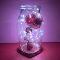 Attack Of Hearts · Red  enchanted rose in 7 inch glass enclosure with heart accents and led lights!!!