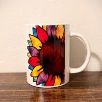 Flower Bean · Colorful sunflower design on your coffee mug!!