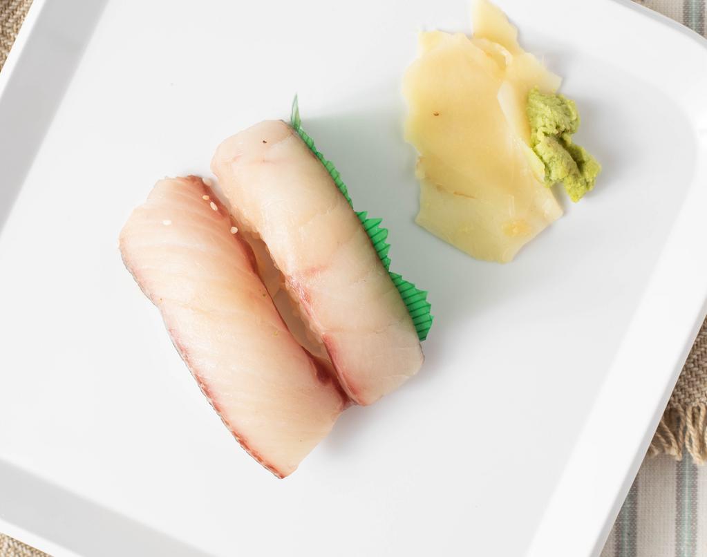 Yellowtail Nigiri · Consuming raw or undercooked meats, poultry, shellfish or eggs may increase your risk of foodborne illness. Egg or Beef products ordered raw or partially cooked can increase your risk of illness.