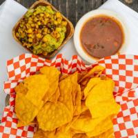 Guacamole · There is no such thing as too much avocado! Chunky avocado based dip, topped with pico de ga...